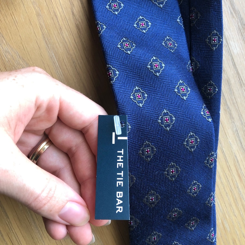 Indigo Silk TieBar Tie
